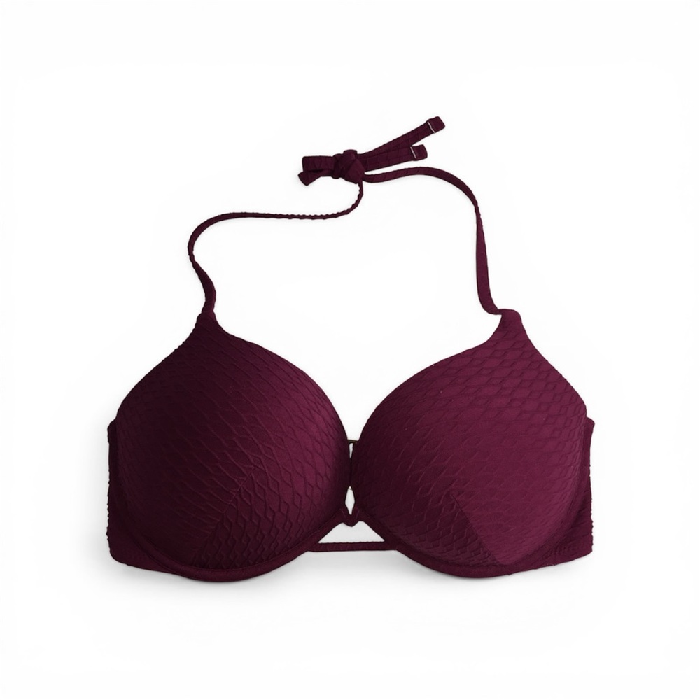 Victoria’s Secret Bombshell Bikini Halter Push Up Top Adds 2 Cups 36D